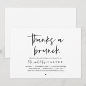 Bedankt voor de brunch, na de bruiloft viering kaart (Voorkant / Achterkant)