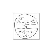 Bedankt voor de cirkel met de aangepaste naam rubberstempel (Afrduk)