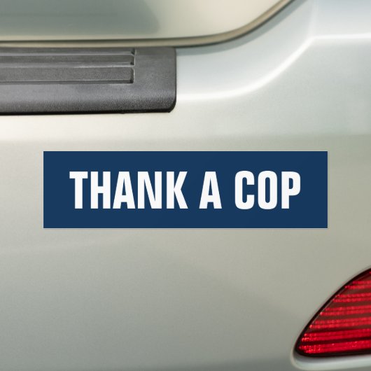 Bedankt voor de Cop Bumpersticker (Op auto)