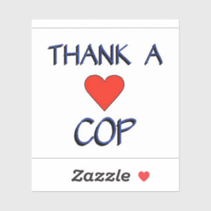 Bedankt voor de Cop Sticker