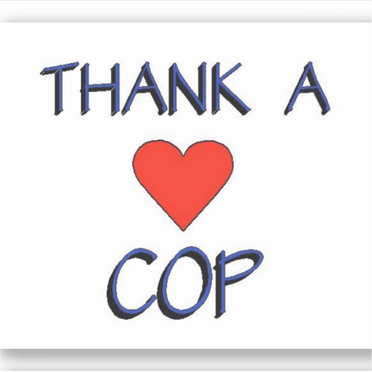 Bedankt voor de Cop Sticker (Voorkant)
