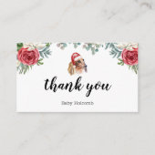 Bedankt voor de Dachshund Waterverf Festive Informatiekaartje (Voorkant)