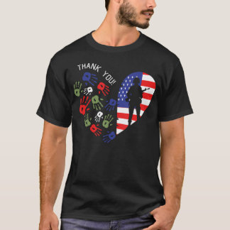 Bedankt voor de dag van de Amerikaanse vlag Milita T-shirt