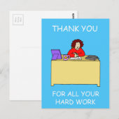 Bedankt voor de dag van de Beroeps van Admin van h Briefkaart (Voorkant / Achterkant)