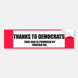 Bedankt voor de democraten bumpersticker