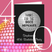 Bedankt voor de Disco Herinneringen 40e Verjaardag