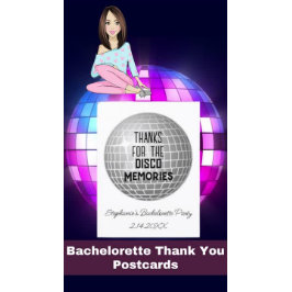 Bedankt voor de Disco Herinneringen Meisjesuitstap Briefkaart
