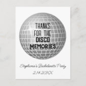 Bedankt voor de Disco Memories Verlovingsfeest Bed Briefkaart (Voorkant)