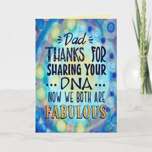 "Bedankt voor de DNA-vader!" inspiratie Kaart (Voorkant)