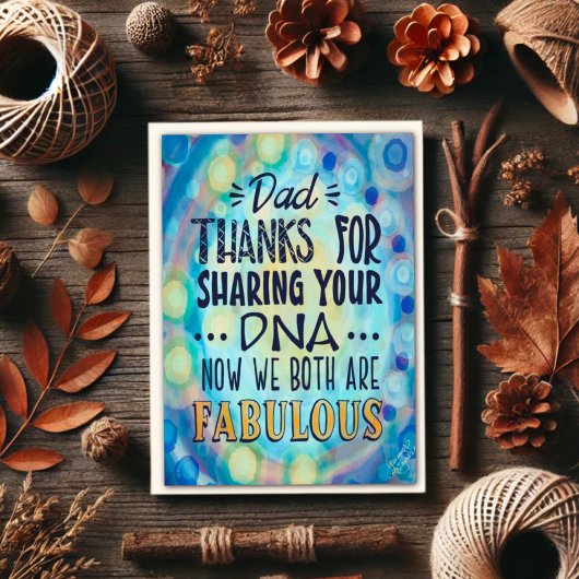 "Bedankt voor de DNA-vader!" inspiratie Kaart