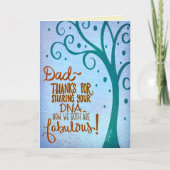 Bedankt voor de DNA Vaderdag Grappige kaart (Voorkant)