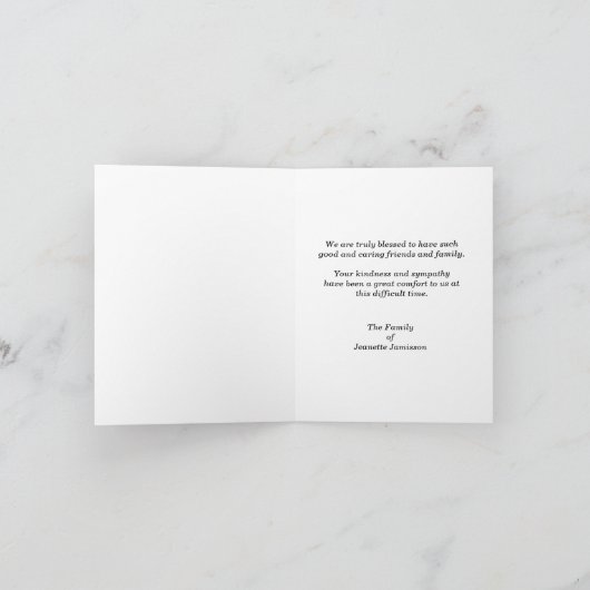 Bedankt voor de donatie Note Kaart, White Wildflow (Binnen)