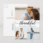 Bedankt voor de elegante foto van het script bruil briefkaart (Voorkant / Achterkant)