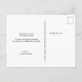 Bedankt voor de elegante foto van het script bruil briefkaart (Achterkant)