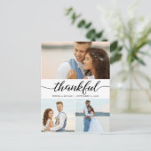 Bedankt voor de elegante foto van het script bruil briefkaart (Staand voorkant)