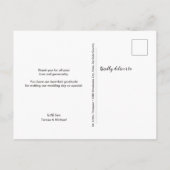 Bedankt voor de elegante foto van het script bruil briefkaart (Achterkant)