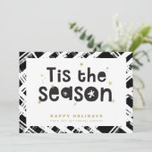 BEDANKT VOOR DE FEESTDAGEN het is seizoen zwart go Kaart (Staand voorkant)