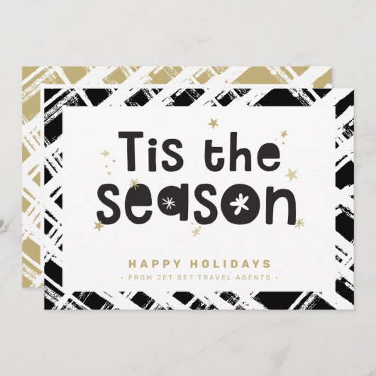 BEDANKT VOOR DE FEESTDAGEN het is seizoen zwart go Kaart (Voorkant / Achterkant)