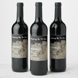 Bedankt voor de foto Genderneutrale waardering Wijn Etiket