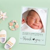Bedankt voor de foto Mint Green Birth Aankondiging