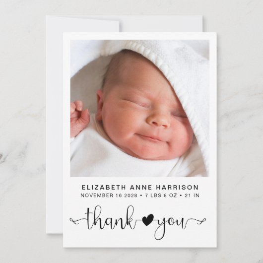 Bedankt voor de geboorte aankondiging (Voorkant)