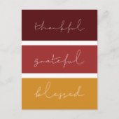 Bedankt voor de gebufferde moderne Thanksgiving Briefkaart (Voorkant)