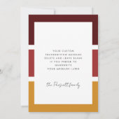 Bedankt voor de gebufferde moderne Thanksgiving Feestdagenkaart (Achterkant)