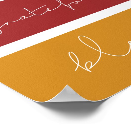 Bedankt voor de gebufferde moderne Thanksgiving Poster (Hoek)