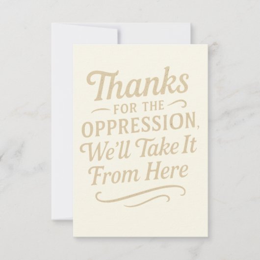 Bedankt voor de gelijkheidsquote van de onderdrukk kaart (Voorkant)