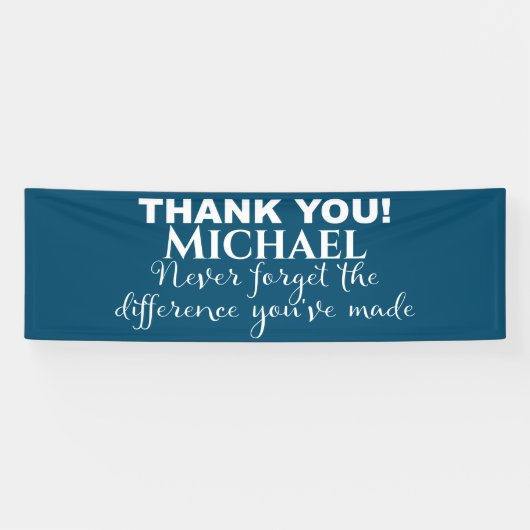 Bedankt voor de gepersonaliseerde waardering spandoek (Horizontaal)