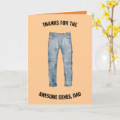 Bedankt voor de geweldige genen Vader Vaderdag Kaart (Gele Bloem)