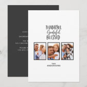 Bedankt voor de gezegende foto-Thanksgiving Kaart (Voorkant / Achterkant)