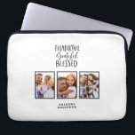 Bedankt voor de gezegende foto-Thanksgiving Laptop Sleeve<br><div class="desc">Bedankt,  dankbaar,  gezegend fotocadeau voor Thanksgiving</div>