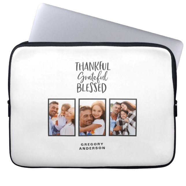 Bedankt voor de gezegende foto-Thanksgiving Laptop Sleeve (Voorkant)