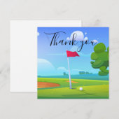 Bedankt voor de golfer met golfvlag en bal (Voorkant / Achterkant)