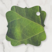 Bedankt voor de groene foto van Birght Green Leaf Bedankjes Labels (Achterkant)