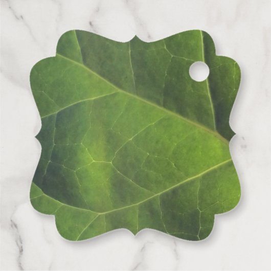 Bedankt voor de groene foto van Birght Green Leaf Bedankjes Labels (Achterkant)