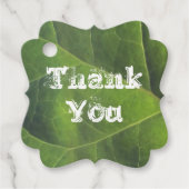Bedankt voor de groene foto van Birght Green Leaf Bedankjes Labels (Voorkant)