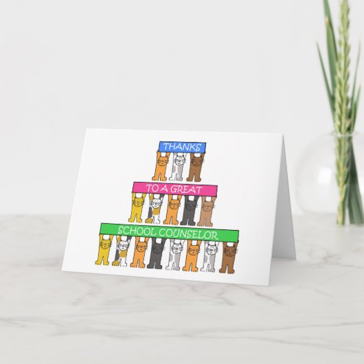 Bedankt voor de Grote School Counselor Kaart (Voorkant)