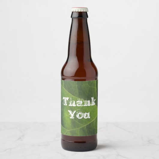 Bedankt voor de heldere groene lederen foto bier etiket (Voorkant)