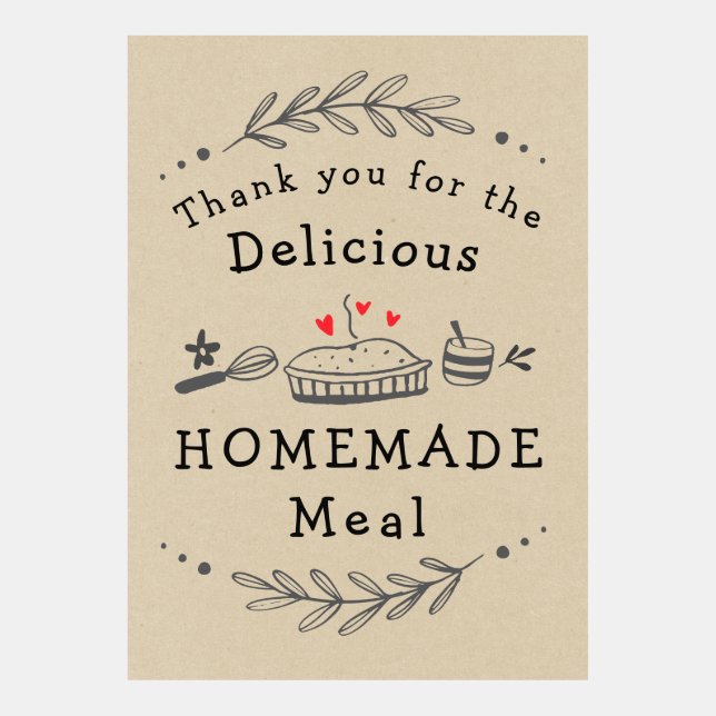 Bedankt voor de Homemade-maaltijden (Voorkant)