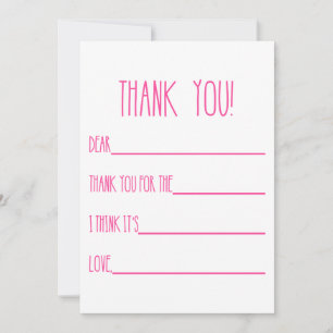 Bedankt voor de kaarten voor meisjes