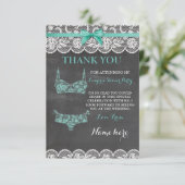 Bedankt voor de kaartjes Lingerie Shower Bridal Pa (Staand voorkant)