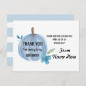 Bedankt voor de kaartjes voor de Pumpkin Blue Boy  (Voorkant / Achterkant)