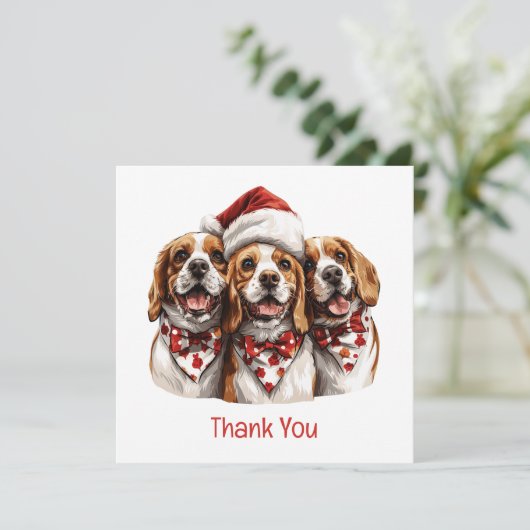 Bedankt voor de kerstbeagle honden (Staand voorkant)
