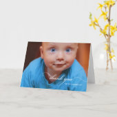 Bedankt voor de kerstcadeaufoto White text Kaart (Gele Bloem)