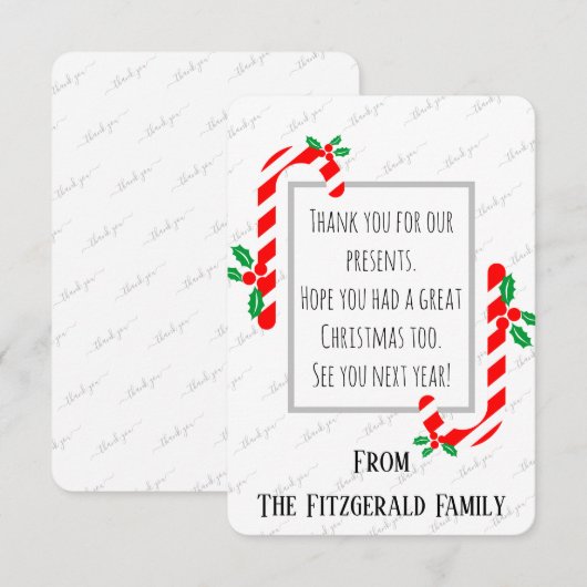 Bedankt voor de kerstfeestdag Aangepast op maat (Voorkant / Achterkant)