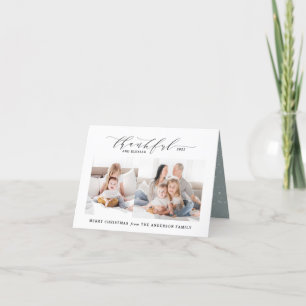 Bedankt voor de kerstfeestelijke foto met zegen feestdagen kaart