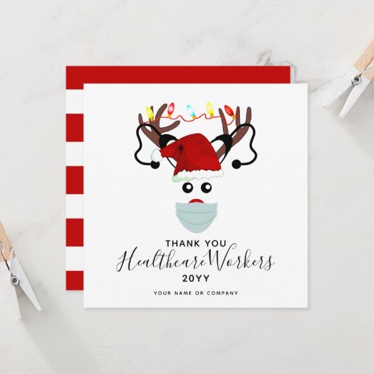 Bedankt voor de kerstrennen voor de gezondheidswer (Voorkant / Achterkant in situ)