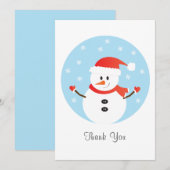 Bedankt voor de kerstsnowman Snowflakes (Voorkant / Achterkant)